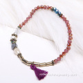 Women Jewelry Beaded Tassel Stretch Bracelet DIY Bead Bangle